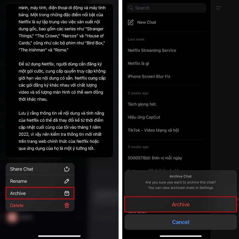 Hướng dẫn ẩn cuộc trò chuyện trên ChatGPT giúp bạn bảo mật thông tin