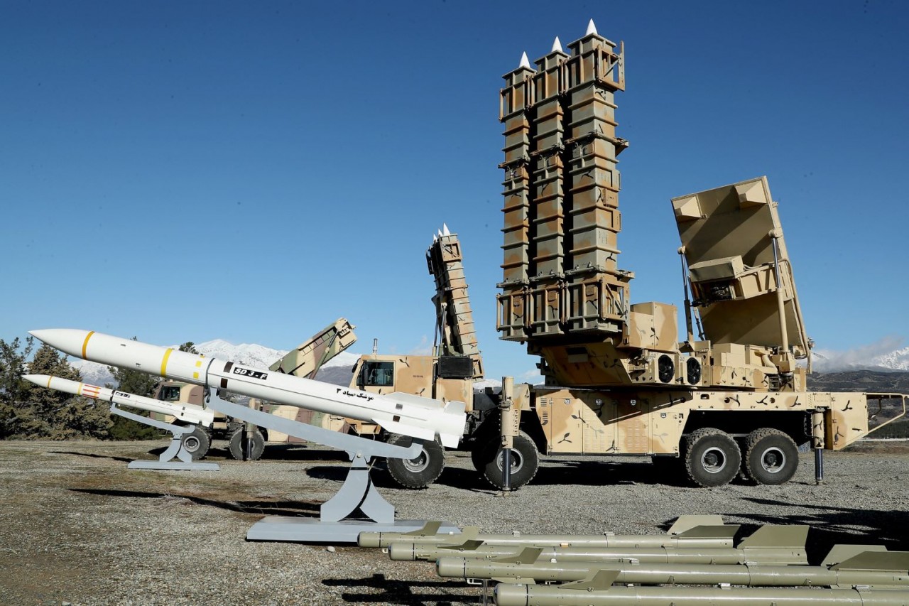 Bức ảnh do Bộ Quốc phòng Iran cung cấp vào ngày 17/2/2024 cho thấy một tên lửa Sayad-3 trong buổi ra mắt hệ thống phòng thủ Arman tại một địa điểm không được tiết lộ. 