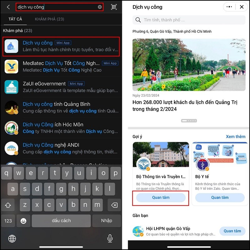 Cách tra cứu tiến độ hồ sơ công trên Zalo nhanh chóng, hiệu quả