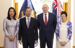 Đại sứ Phạm Hùng Tâm trình Thư ủy nhiệm lên Toàn quyền Australia David Hurley