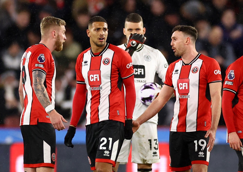 Màn trình diễn không tốt của các cầu thủ Sheffield Utd.