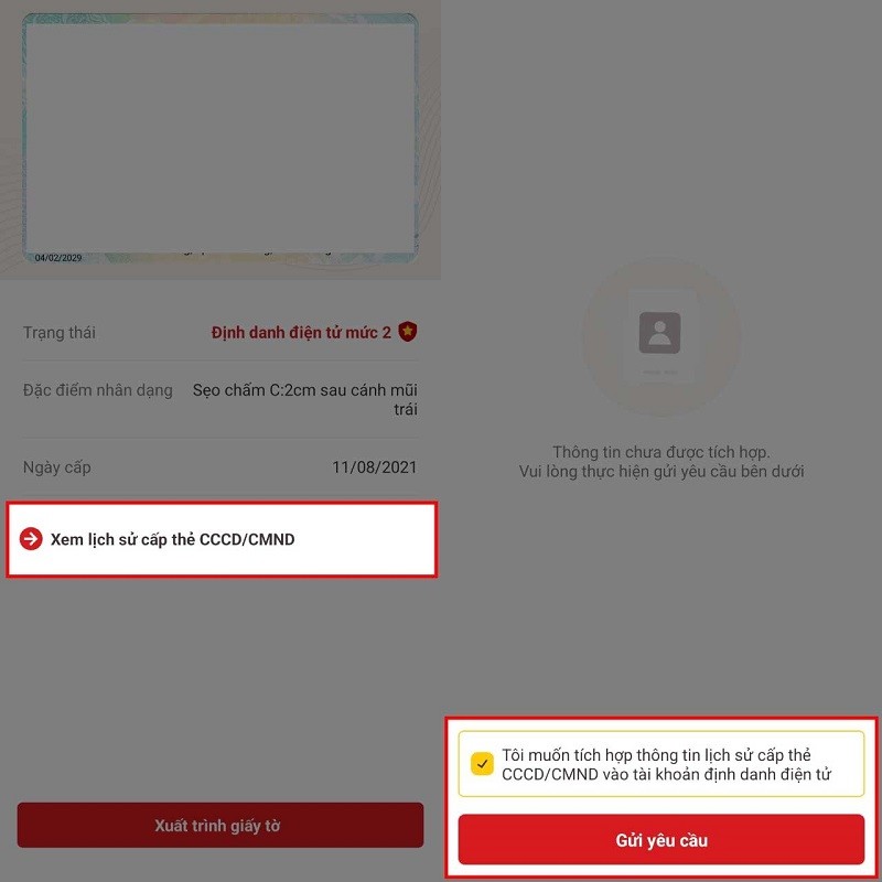 Xem lịch sử cấp thẻ CCCD/CMND trên VNeID đơn giản, nhanh chóng