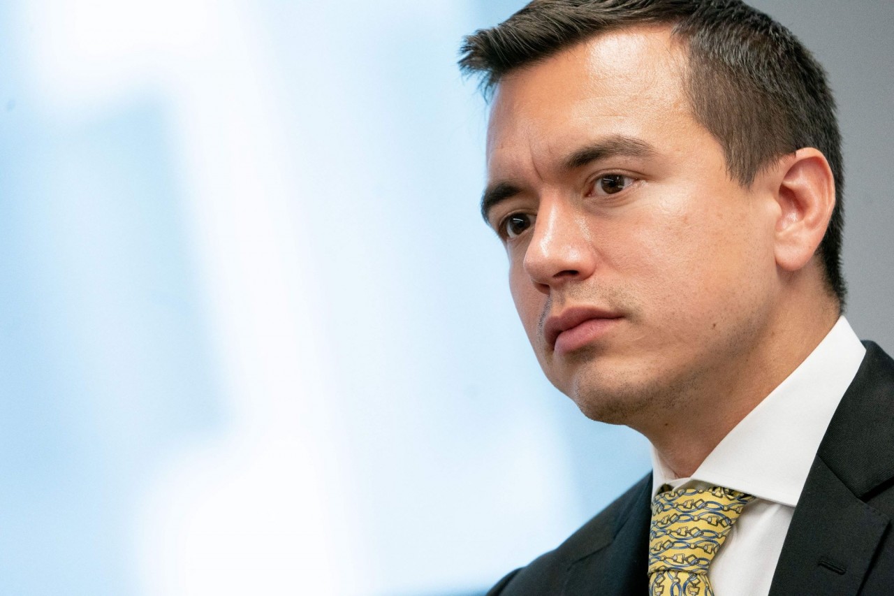 Lên nắm quyền vào tháng 11 năm ngoái ở tuổi 35, vị Tổng thống trẻ nhất trong lịch sử Ecuador trở thành nguyên thủ của một trong những quốc gia nhiều tội phạm nhất Mỹ Latinh. (Nguồn: AFP)