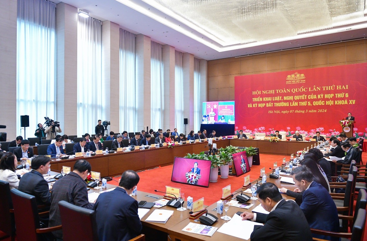 Khai mạc Hội nghị toàn quốc triển khai luật, nghị quyết Kỳ họp thứ 6 và Kỳ họp bất thường của Quốc hội