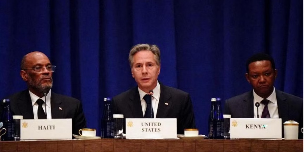 Mỹ, Kenya nêu bật cam kết triển khai sứ mệnh an ninh tại Haiti. (Nguồn: straitstimes) Mỹ, Kenya nêu bật cam kết triển khai sứ mệnh an ninh tại Haiti. (Nguồn: straitstimes)