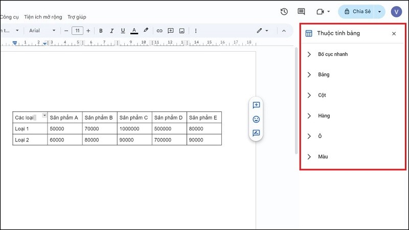 Cách chỉnh sửa bảng trên Google Docs đơn giản mà có thể bạn chưa biết Cách chỉnh sửa bảng trên Google Docs đơn giản mà có thể bạn chưa biết