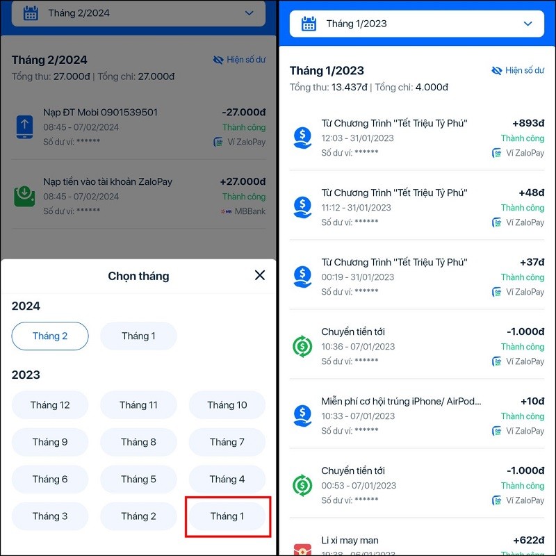 Cách xem lịch sử giao dịch ví ZaloPay siêu đơn giản