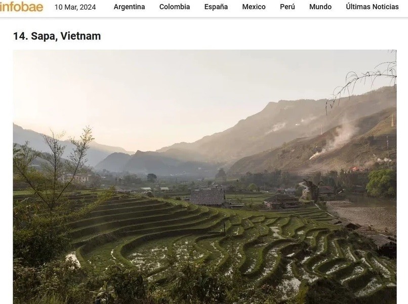 Báo Argentina bình chọn Sa Pa là một trong số các thị trấn nhỏ đẹp nhất thế giới