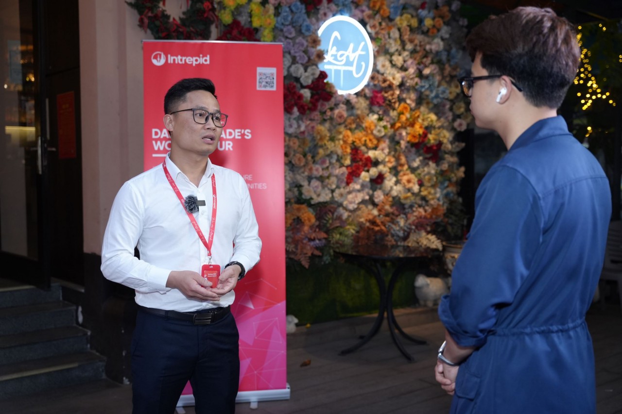 Ông Nguyễn Thanh Hạnh - Tổng giám đốc công ty TNHH du lịch Intrepid Việt Nam chia sẻ với báo chí. Ông Nguyễn Thanh Hạnh - Tổng giám đốc công ty TNHH du lịch Intrepid Việt Nam chia sẻ với báo chí.