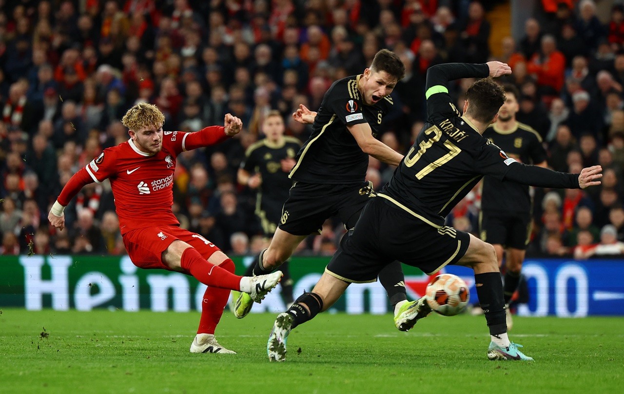 Europa League: Hình ảnh trận đấu các cầu thủ Liverpool ghi 6 bàn thắng vào lưới Sparta Prague