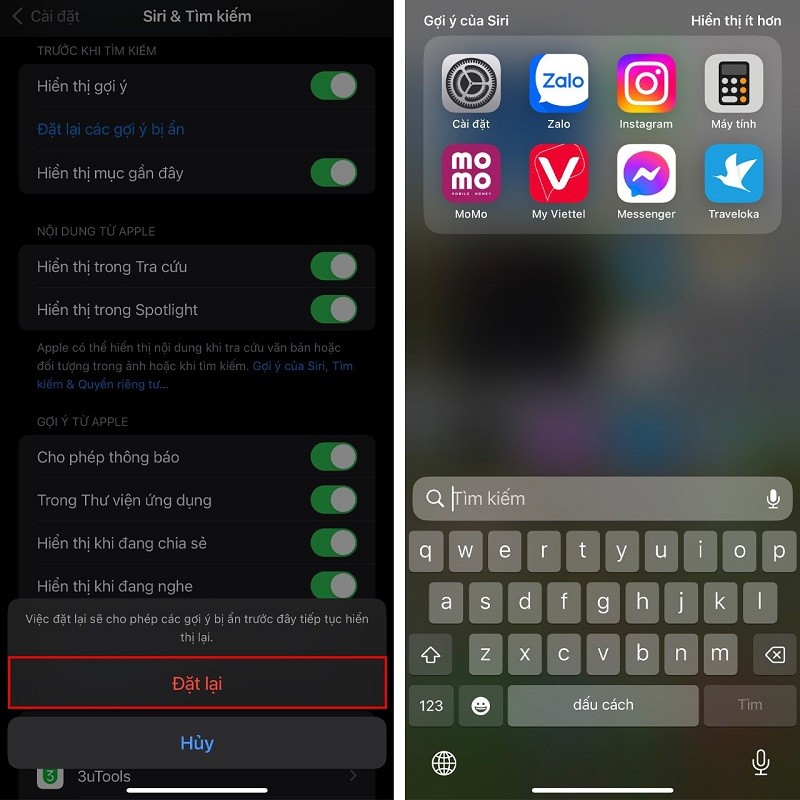 Cách reset gợi ý Siri bị ẩn trên iPhone siêu đơn giản Cách reset gợi ý Siri bị ẩn trên iPhone siêu đơn giản