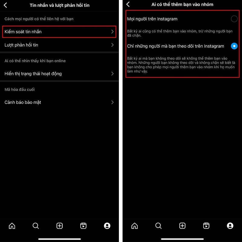 Hướng dẫn cách chặn thêm vào nhóm trên Instagram đơn giản, nhanh chóng