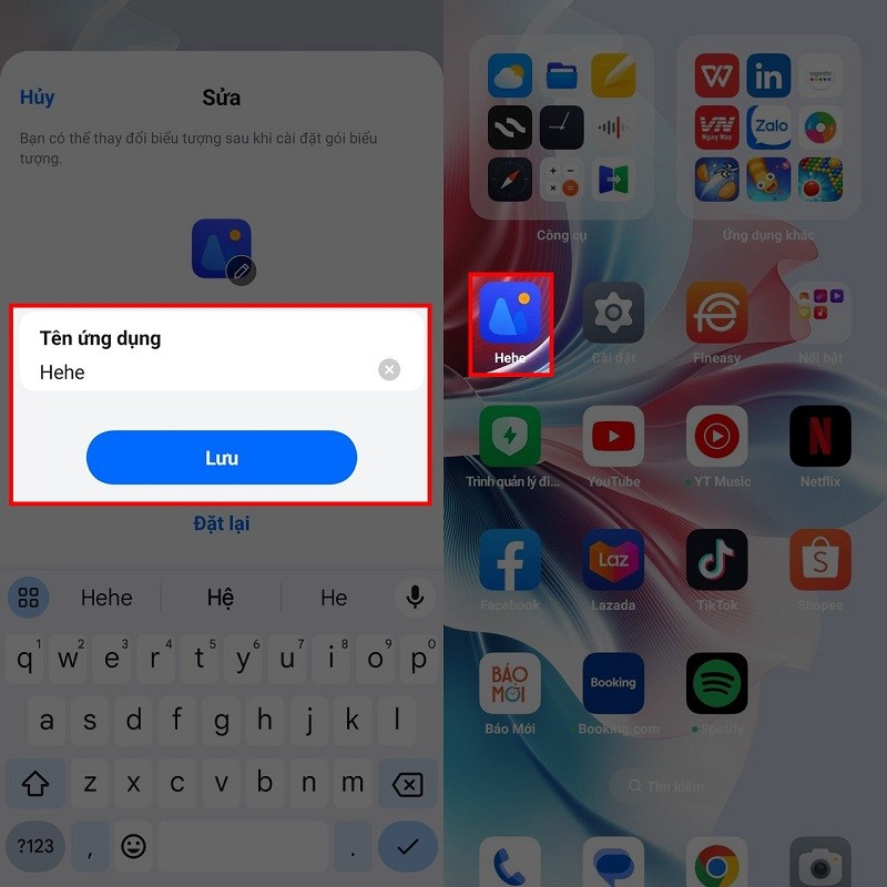 Cách sửa tên ứng dụng trên điện thoại OPPO theo sở thích cực đơn giản