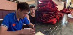 Quang Hải nhờ Văn Toàn viết thiệp cưới trong thời gian tập trung đội tuyển quốc gia