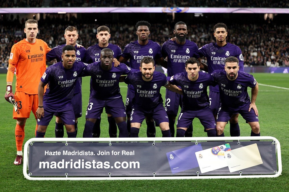 Đội hình xuất phát của Real Madrid.
