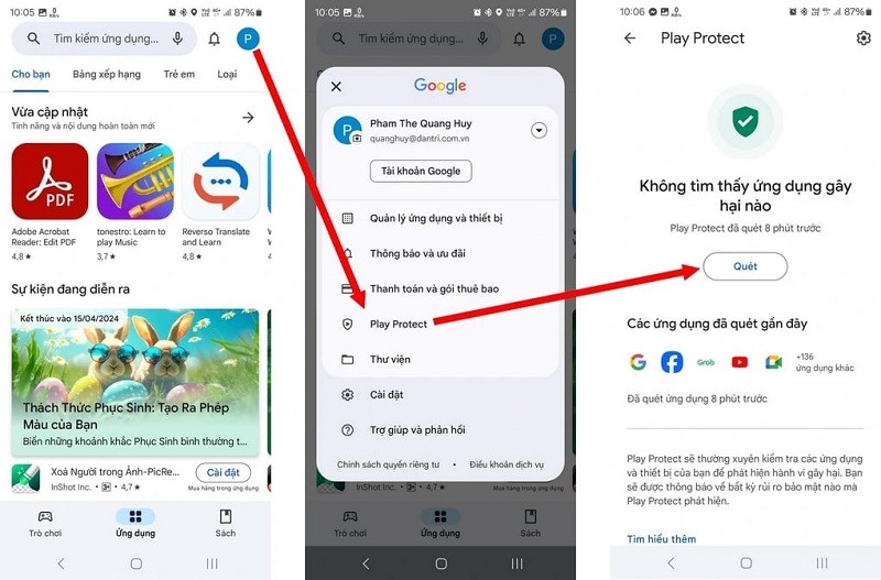 Cách sử dụng Play Protect Cách sử dụng Play Protect