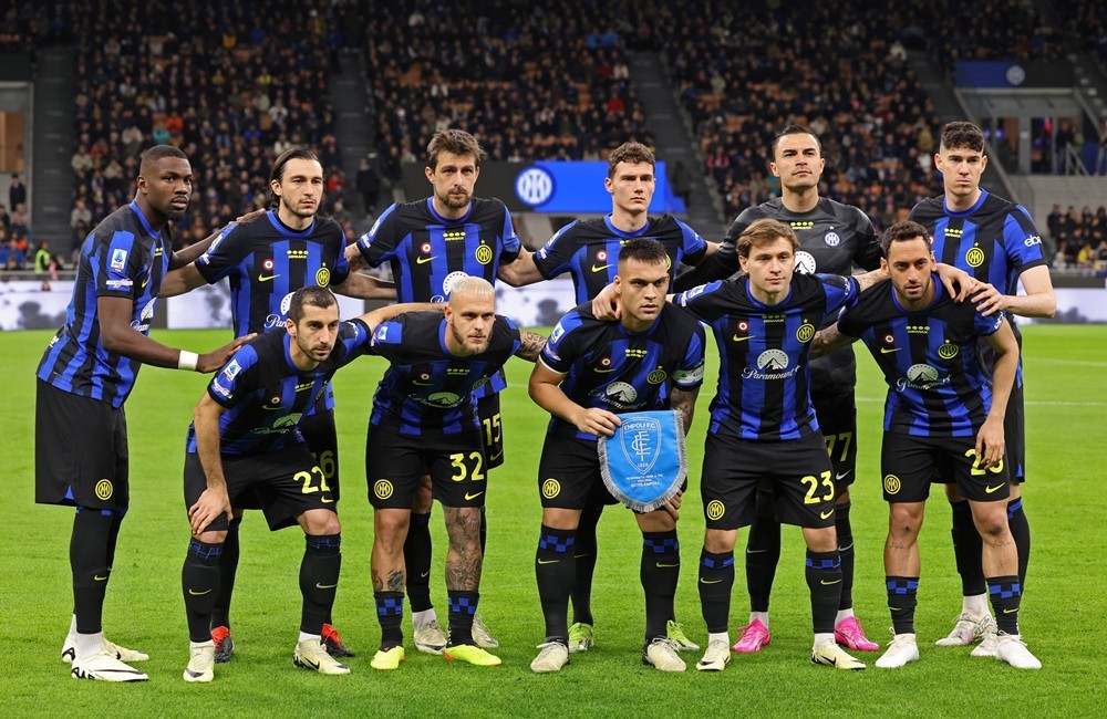 Đội hình xuất phát của đội chủ nhà Inter Milan.