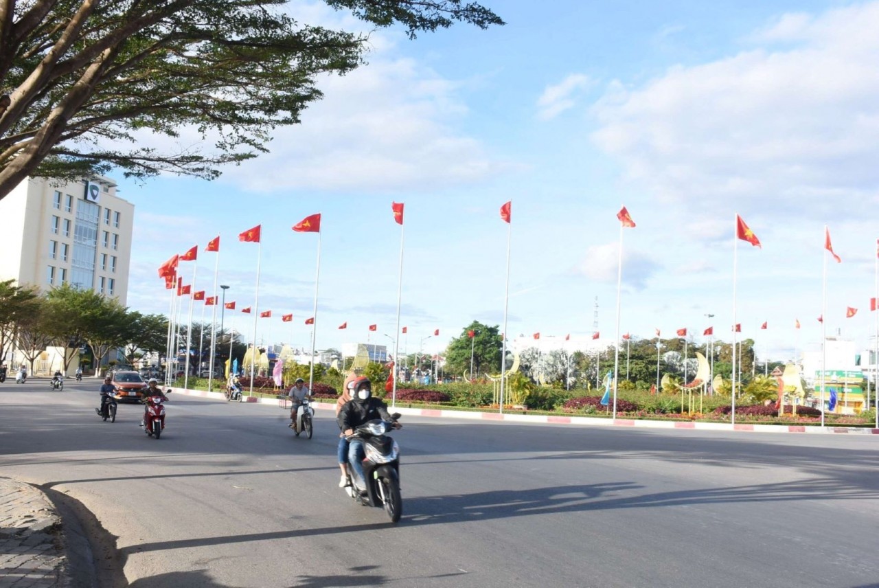 Đường vào thành phố Kon Tum.