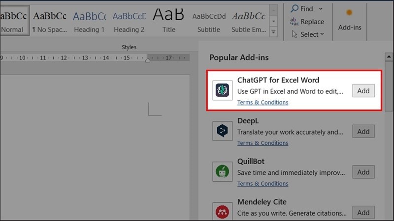 Cách tích hợp ChatGPT vào Word cực hay chỉ với vài bước đơn giản Cách tích hợp ChatGPT vào Word cực hay chỉ với vài bước đơn giản