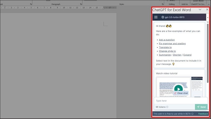 Cách tích hợp ChatGPT vào Word cực hay chỉ với vài bước đơn giản Cách tích hợp ChatGPT vào Word cực hay chỉ với vài bước đơn giản