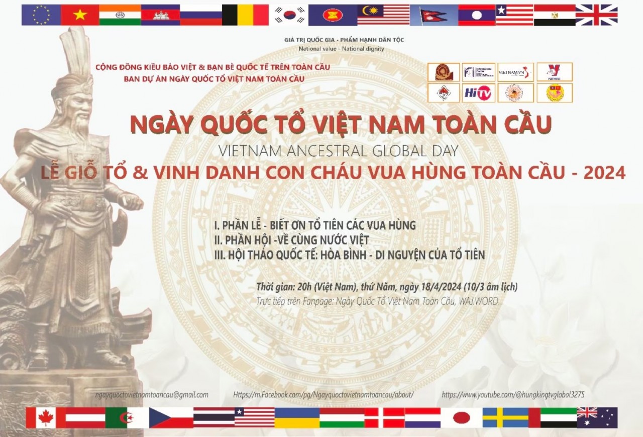 Khởi động Lễ Giỗ Tổ & Vinh danh con cháu Vua Hùng toàn cầu 2024 Khởi động Lễ Giỗ Tổ & Vinh danh con cháu Vua Hùng toàn cầu 2024