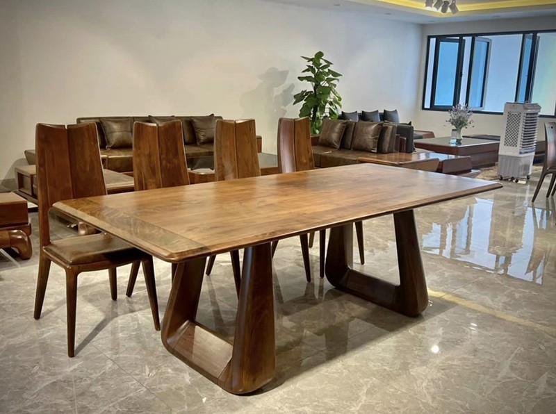 Bộ bàn ăn gỗ óc chó cao cấp