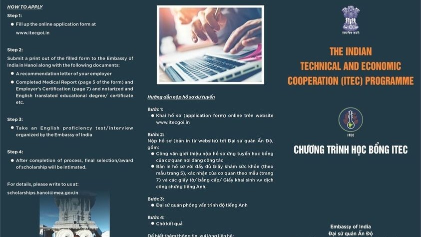 Học bổng ngắn hạn Ấn Độ ITEC 2024-2025