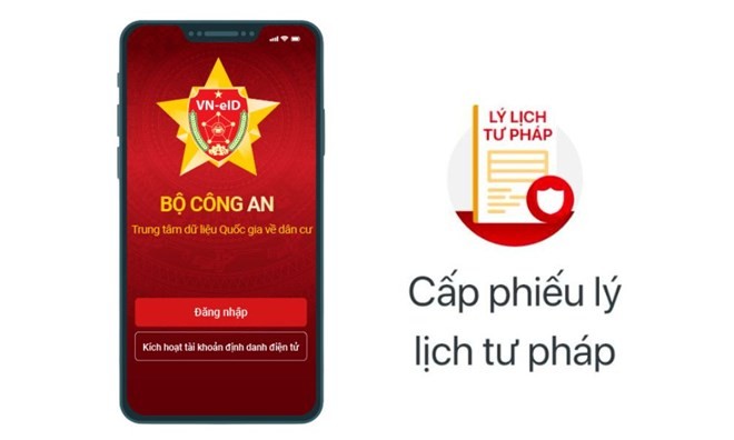 Hướng dẫn đăng ký cấp phiếu Lý lịch tư pháp trên VNeID