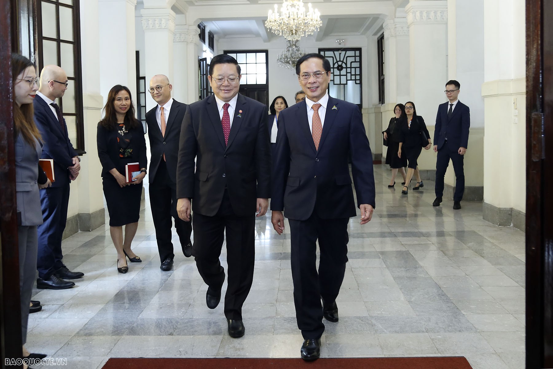 Bộ trưởng Ngoại giao Bùi Thanh Sơn tiếp Tổng Thư ký ASEAN Kao Kim Hourn