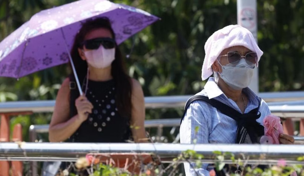 Nhiệt độ lên tới 40,1°C tại thủ đô Bangkok (Thái Lan) ngày 24/4. (Nguồn: EPA)