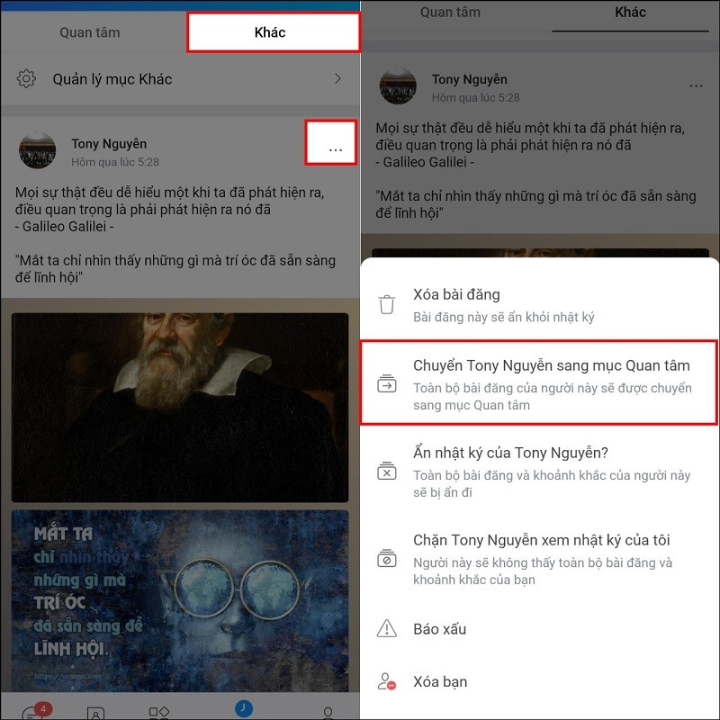 Cách phân loại nhật ký Zalo để không bỏ lỡ những nội dung bạn quan tâm Cách phân loại nhật ký Zalo để không bỏ lỡ những nội dung bạn quan tâm