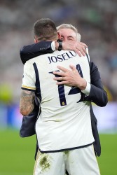 Hình ảnh Joselu vui mừng xúc động cùng Real Madrid vào chung kết Champions League