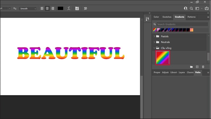Dễ dàng tạo Gradient cầu vồng trong Photoshop Dễ dàng tạo Gradient cầu vồng trong Photoshop