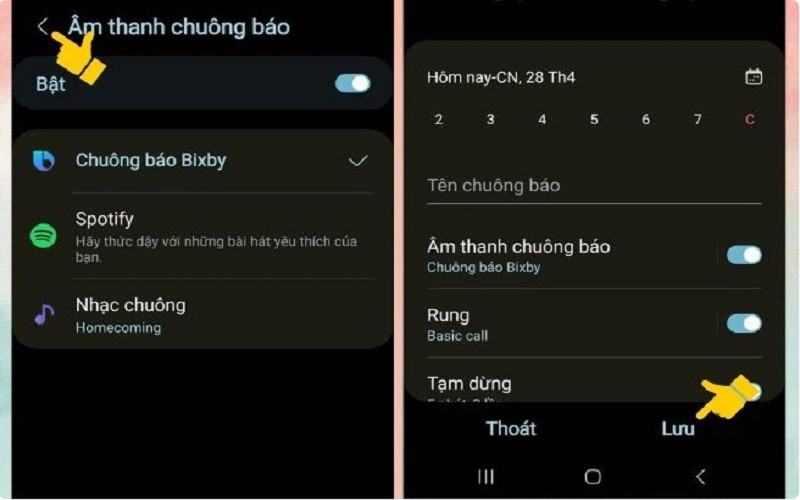 Đổi nhạc chuông báo thức Samsung Đổi nhạc chuông báo thức Samsung