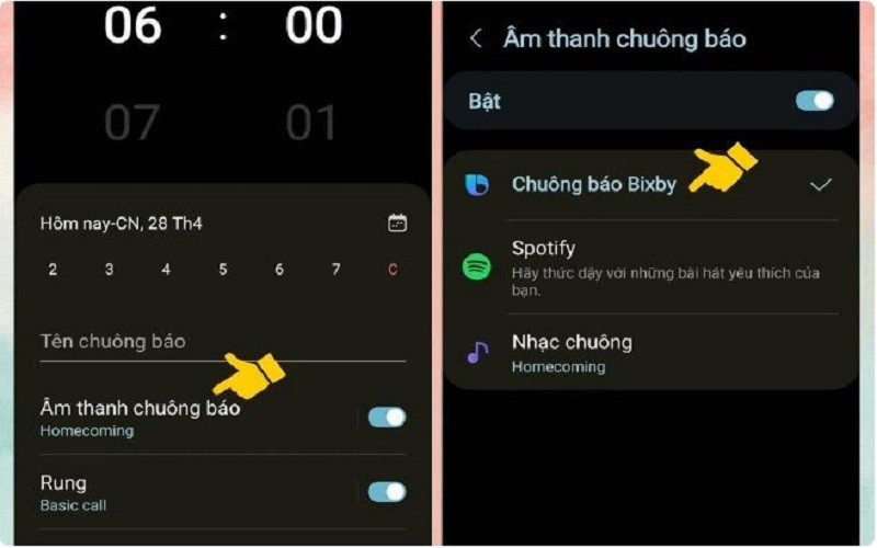 Đổi nhạc chuông báo thức Samsung Đổi nhạc chuông báo thức Samsung