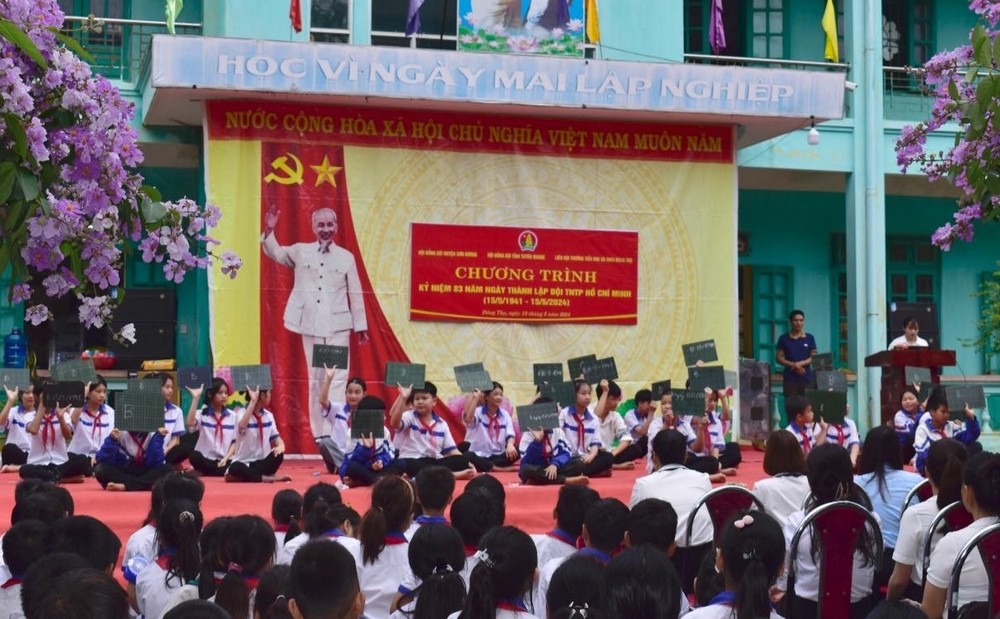 Đội Thiếu niên Tiền phong Hồ Chí Minh tưng bừng đón kỷ niệm 83 mùa hoa