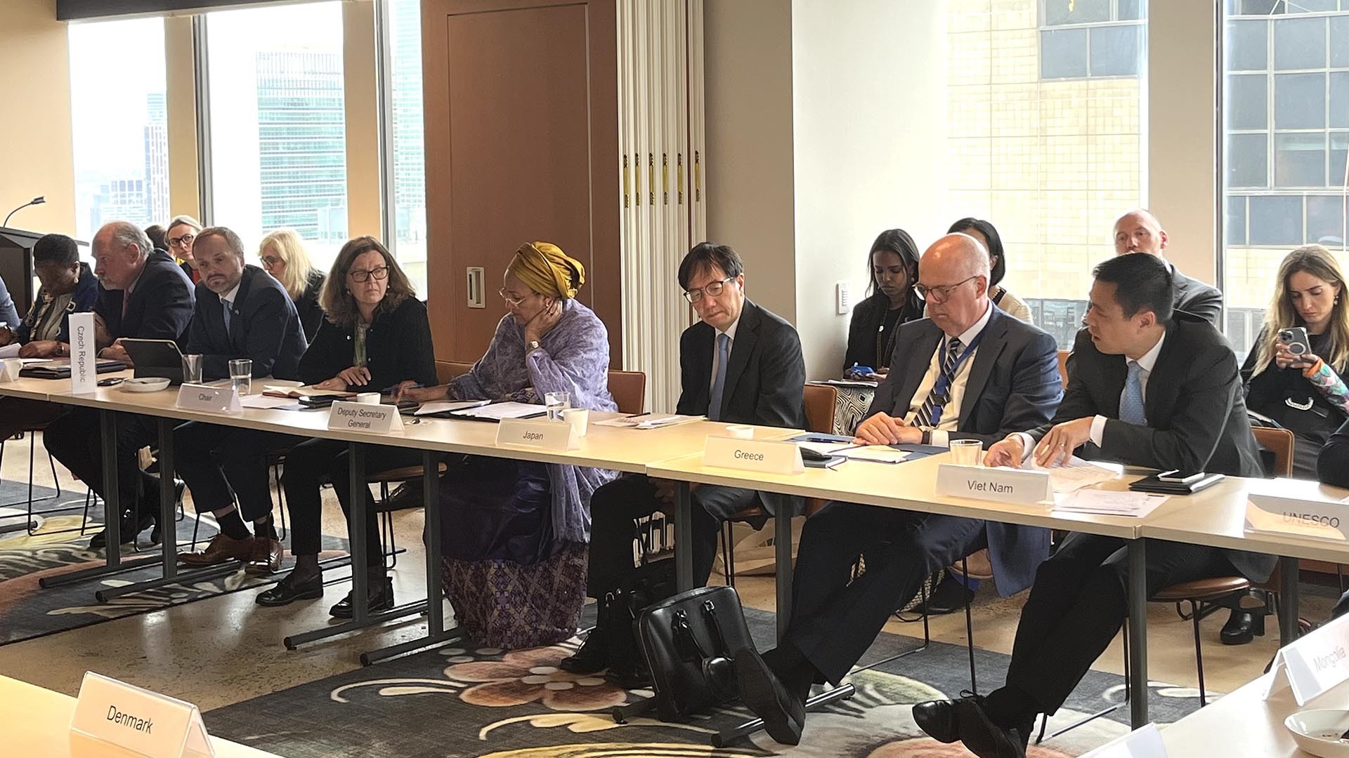 Đại sứ Đặng Hoàng Giang và các đại biểu tại phiên họp.