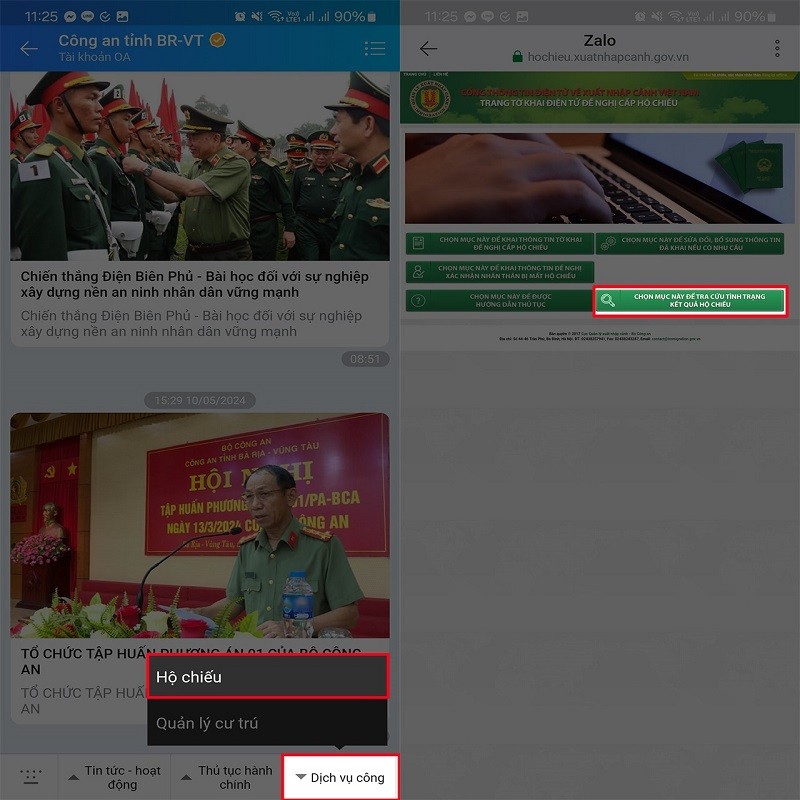 Cách tra cứu hộ chiếu làm xong chưa bằng Zalo tại nhà siêu tiện lợi Cách tra cứu hộ chiếu làm xong chưa bằng Zalo tại nhà siêu tiện lợi