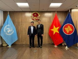 Phái đoàn thường trực Việt Nam tại Liên hợp quốc đón và làm việc với đoàn công tác của Học viện An ninh nhân dân