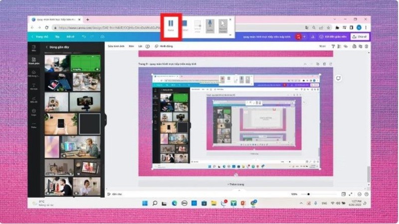 Quay màn hình máy tính có âm thanh đơn giản