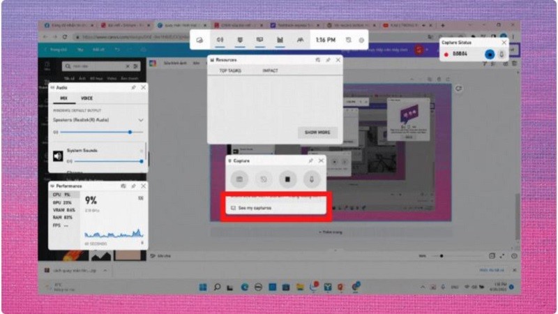 Quay màn hình máy tính có âm thanh đơn giản
