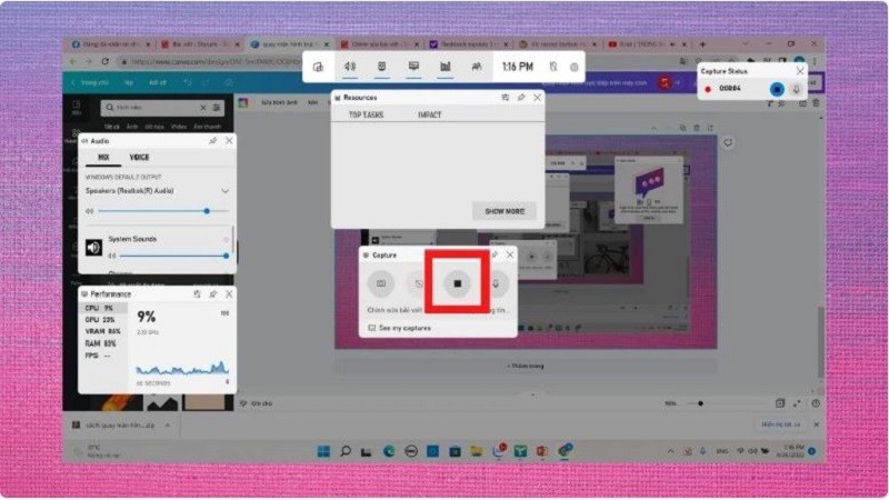 Quay màn hình máy tính có âm thanh đơn giản