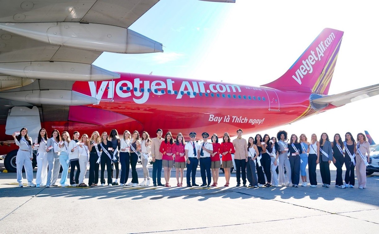 Vietjet đưa top 28 cuộc thi Hoa hậu Hoàn vũ Australia tới Việt Nam