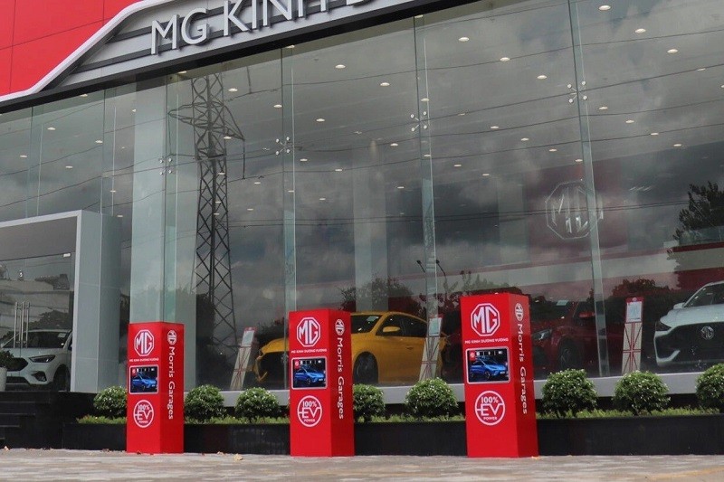 Một đại lý MG tại Tp. HCM đã chuẩn bị cho việc ra mắt xe điện MG4