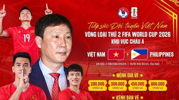 vong loai world cup 2026 vff mo ban ve tran doi tuyen viet nam va philippines