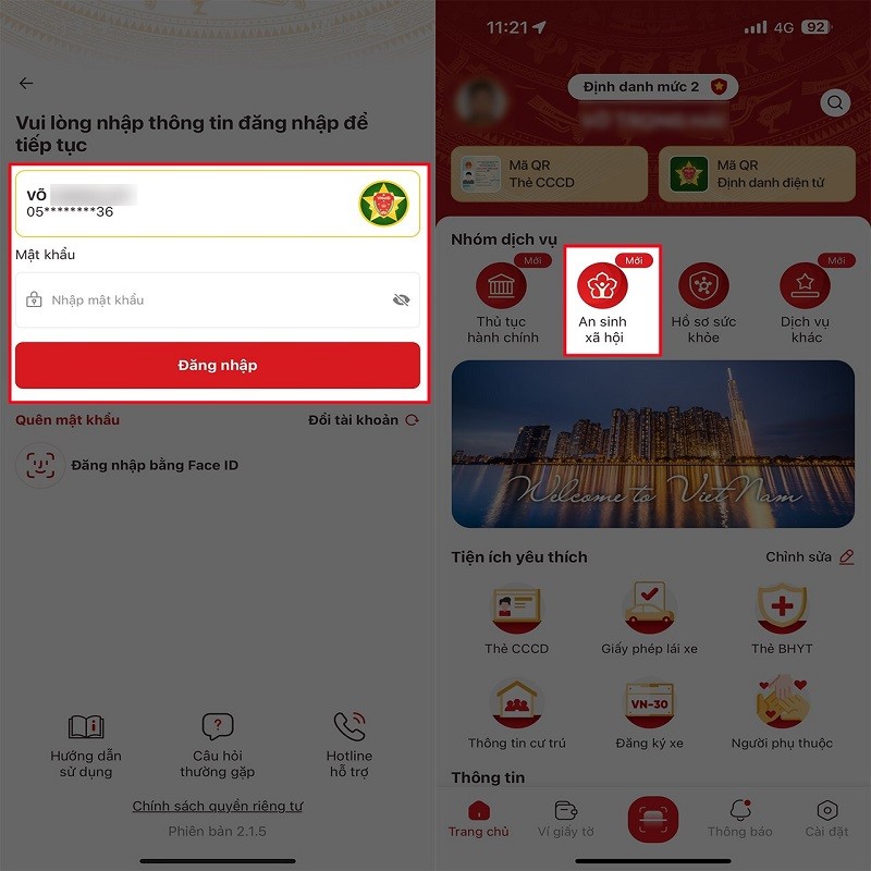 Nhận tiền an sinh xã hội qua VNeID an toàn, tiết kiệm thời gian
