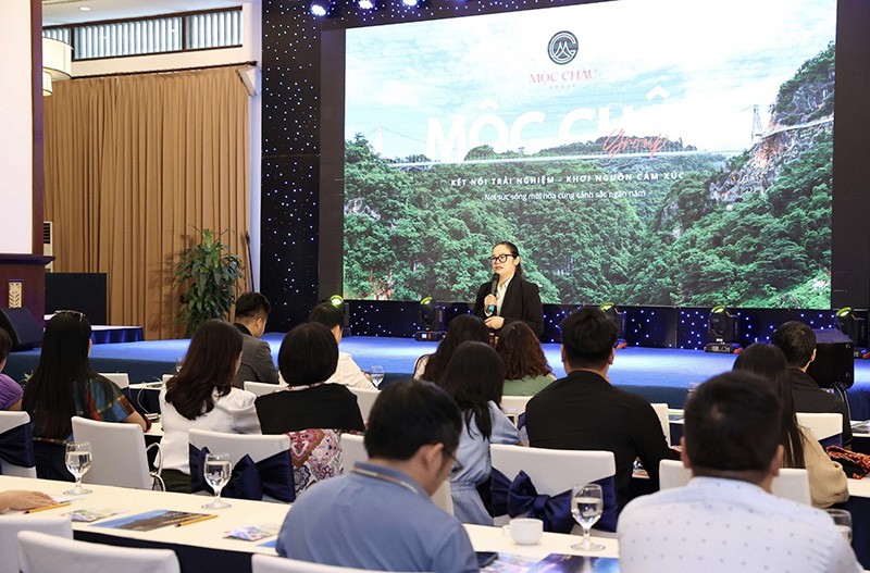 Bà Nguyễn Thị Thanh Nhàn – PCT HĐQT Mộc Châu Group chia sẻ tại Hội thảo.