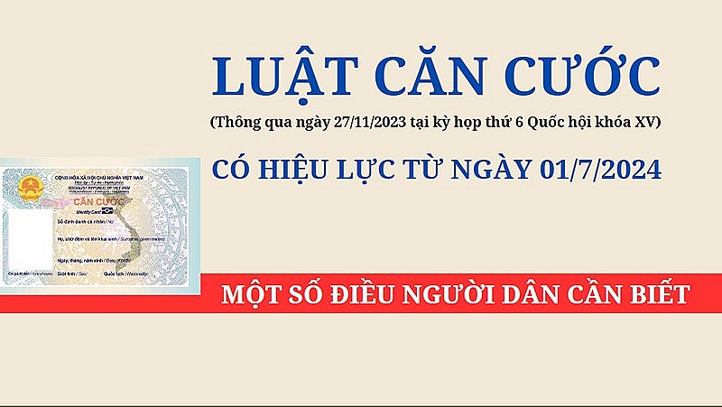 Luật mới về giấy tờ tùy thân quan trọng của người dân sẽ có hiệu lực từ ngày 1/7/2024 Luật Căn cước - Luật mới về giấy tờ tùy thân quan trọng của người dân sẽ có hiệu lực từ ngày 1/7/2024