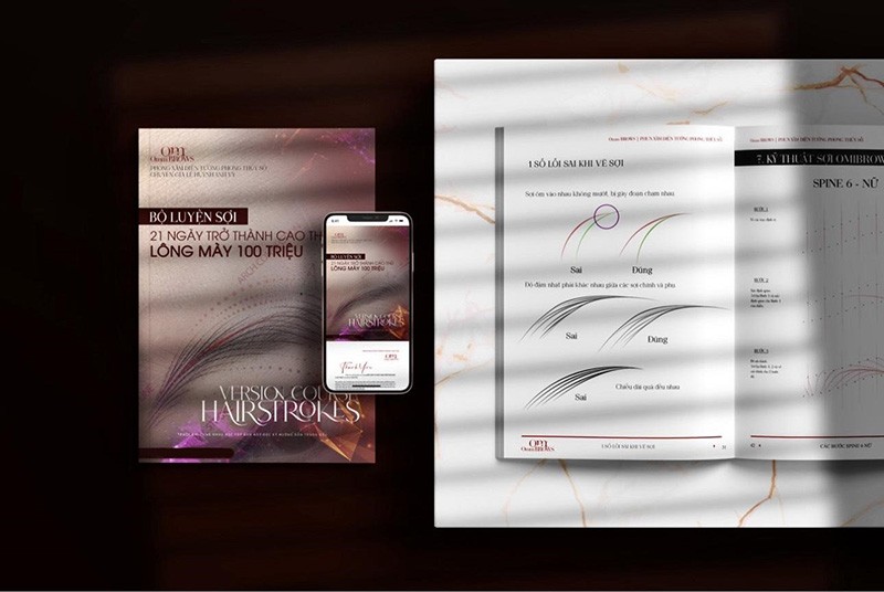 Bộ Luyện Sợi 21 Ngày Trở Thành Cao Thủ Lông Mày 100 Triệu  của chuyên gia diện tướng Lê Huỳnh Anh Vy.