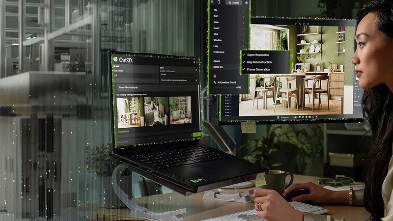 nvidia va amd dua ai copilot cua microsoft len laptop gaming